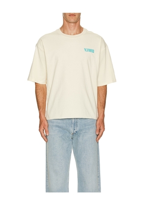 Y,IWO Coming Soon Me Crop Tee in Cream. Size M. Also in L, S.
