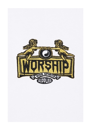 Worship Supplies Lavish Tee in White. Size M. Also in L.