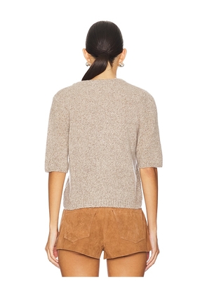 W. Cashmere Brenda Short Sleeve Pullover in Brown. Size S. Also in L.