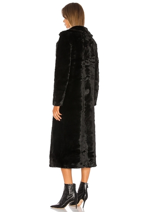 Unreal Fur The Black Bird Coat in Black. Size M. Also in S, XS, L, XL.