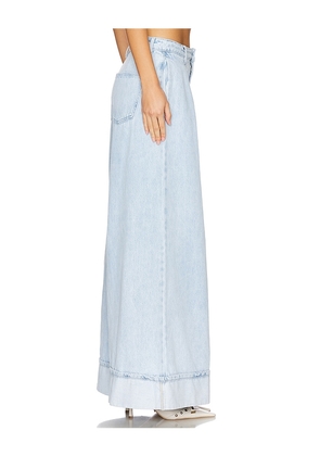 WeWoreWhat Pleated Wide Leg Jeans in Denim-Light. Size 25. Also in 24.