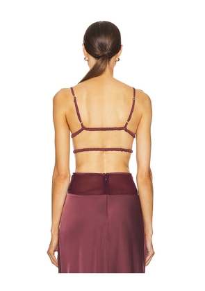WeWoreWhat Square Neck Cami in Burgundy. Size XL. Also in XS, S.