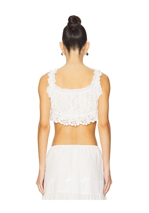 WeWoreWhat Double Tie Top in Ivory. Size M. Also in S, L.