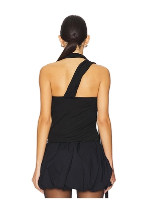 Zemeta Gift Wrap Top in Black. Size M. Also in XS, S, L.