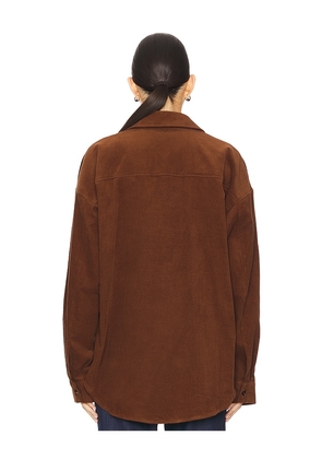 WAO Oversized Corduroy Shirt in Brown. Size S. Also in XS.