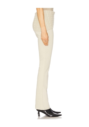 WeWoreWhat Cable Rolled Pant in Ivory. Size S. Also in M.