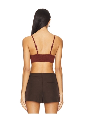 WeWoreWhat Sweater Bra Top in Brown. Size M. Also in S, L, XL.
