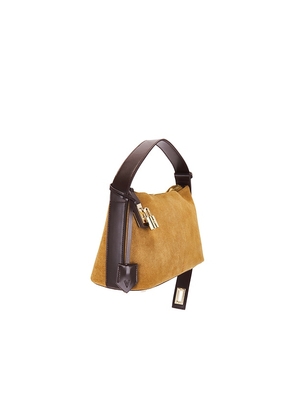 VERAFIED Suede Hobo Bag in Tan.