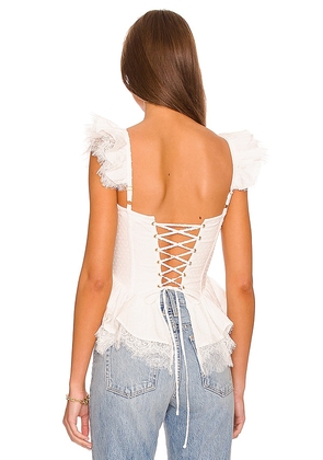 V. Chapman Sorento Corset Top in White. Size 2. Also in 0.