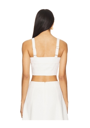 Veronica Beard Faxon Top in White. Size 12. Also in 8.