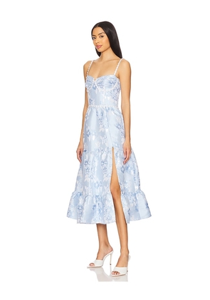 V. Chapman Lorenza Midi Dress in Blue. Size 2. Also in 4, 0.