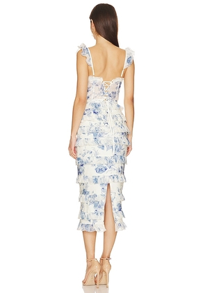 V. Chapman Fiorenza Midi Dress in White. Size 00. Also in 0.