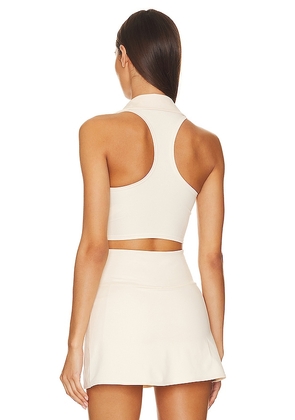 WellBeing + BeingWell MoveWell Frankie Cropped Tank in Ivory. Size M. Also in L, XL.