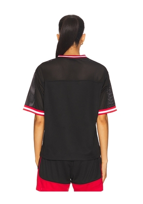 WE11DONE Mesh Track T-shirt in Black. Size S. Also in XS.