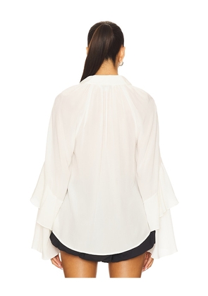 Veronica Beard Demaris Blouse in White. Size 2. Also in 0, 6.