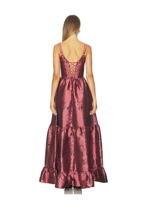 V. Chapman Avery Gown in Burgundy. Size 2. Also in 4, 0, 6.