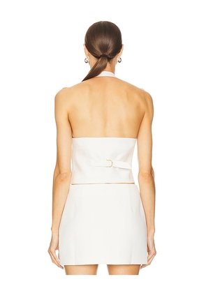 Veronica Beard Arabella Vest in White. Size 10. Also in 0, 4, 6, 8, 12.