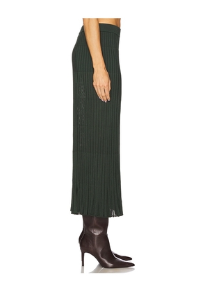 Zimmermann Pleated Midi Skirt in Dark Green. Size 1/S. Also in 2/M.