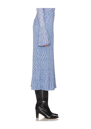Zimmermann Mouline Midi Skirt in Blue. Size 3/L. Also in 1/S, 2/M.