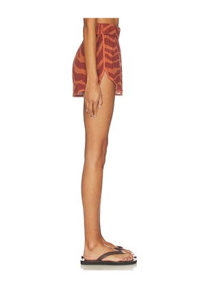 Vix Swimwear Lana Short in Brown. Size M. Also in S, XS.