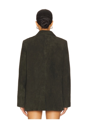 ZUT Madalena Suede Blazer in Olive. Size S. Also in M.