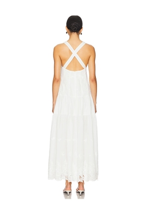 WeWoreWhat Peplum Midi Dress in Ivory. Size M. Also in XS, S, L, XL.