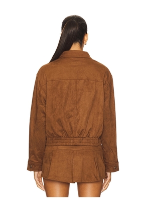 Zemeta Mocca Suede Jacket in Brown. Size M. Also in S, L.
