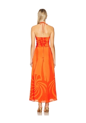 Vix Swimwear Aurea Long Dress in Orange. Size S. Also in M.