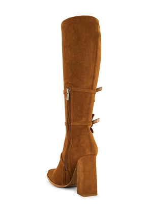 Zemeta Bow Suede Boot in Tan. Size 6. Also in 5.
