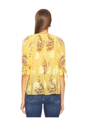 Ulla Johnson Pippa Short Sleeve Blouse in Yellow. Size 2. Also in 12.