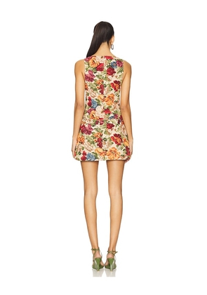 Yellow The Label Danielle Buckled Dress in Red,Beige. Size S. Also in M.