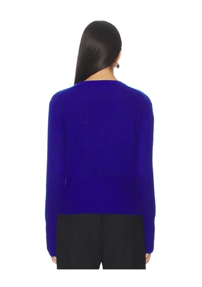 W. Cashmere Laurel Cinched Waist Sweater in Blue. Size M. Also in XS, L.