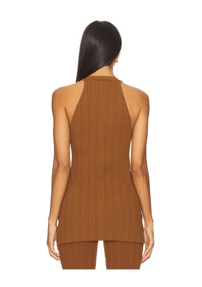 Veronica Beard Dax Knit Vest in Brown. Size S. Also in M, XL.