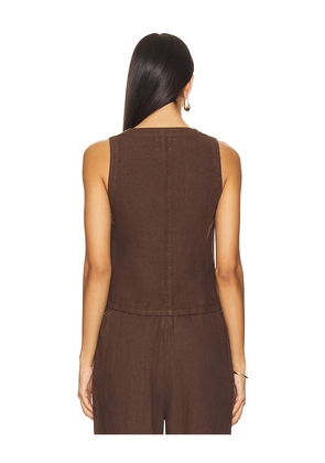 VIR VITA Violette Vest in Chocolate. Size S. Also in XS.