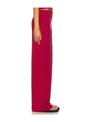 VIR VITA Pointelle Lounge Pant in Red. Size M. Also in L, XL.