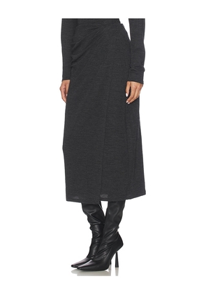 Vince Waist Draped Midi Skirt in Charcoal. Size S. Also in M.