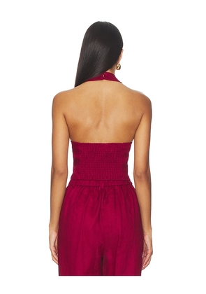 Yumi Kim Aida Top in Burgundy. Size M. Also in S, L, XL.