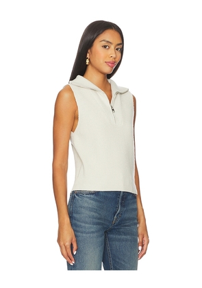 Varley Amina Half Zip Knit in Cream. Size M. Also in L, XL.