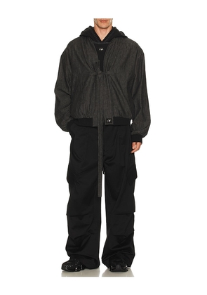 UPRISERS UPRS Floral Eyelet Hoodie in Black. Size M. Also in L, XL/1X.