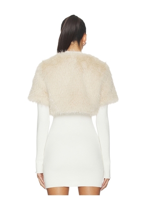 Unreal Fur Wings Bolero in Cream. Size S-M. Also in M-L.