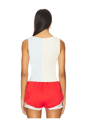 Yuhan Wang Patchwork Printed Tank Top in Cream. Size M. Also in XL.