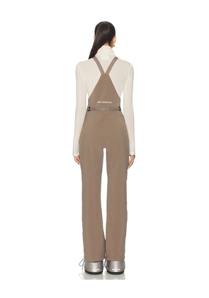 Whitespace High Waisted Riding Bib in Taupe. Size M. Also in S, XS, L, XL.