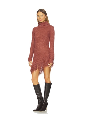 Understated Leather Whole Lotta Trouble Dress in Cognac. Size M/L. Also in XS/S, L/XL.