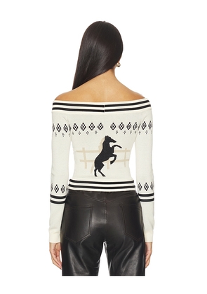 Understated Leather x REVOLVE Horse Girl Cardigan in Black,White. Size M. Also in S, XS, L.