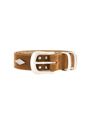 Understated Leather Rhombus Belt in Tan. Size M/L. Also in L/XL.