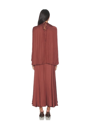 WeWoreWhat Halter Cape Midi Dress in Rust. Size 0. Also in 2, 6.