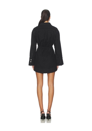 AMUR Clea Denim Day Dress in Charcoal. Size 4. Also in 6.