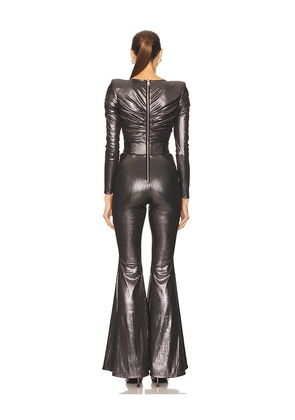 Zhivago Bloom Metallic Jumpsuit in Metallic Silver. Size 2. Also in 4, 6, 8, 10.