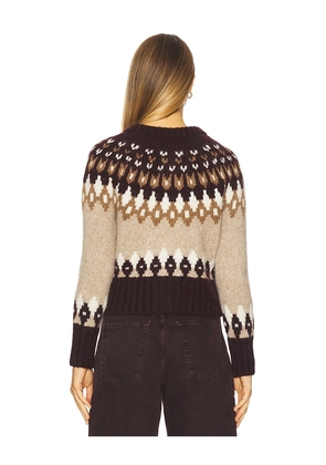 Veronica Beard Christina Fairisle Cardigan in Burgundy. Size M. Also in XS.