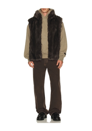 Unreal Fur Blue Ridge Vest in Grey. Size S. Also in M, XL/1X.